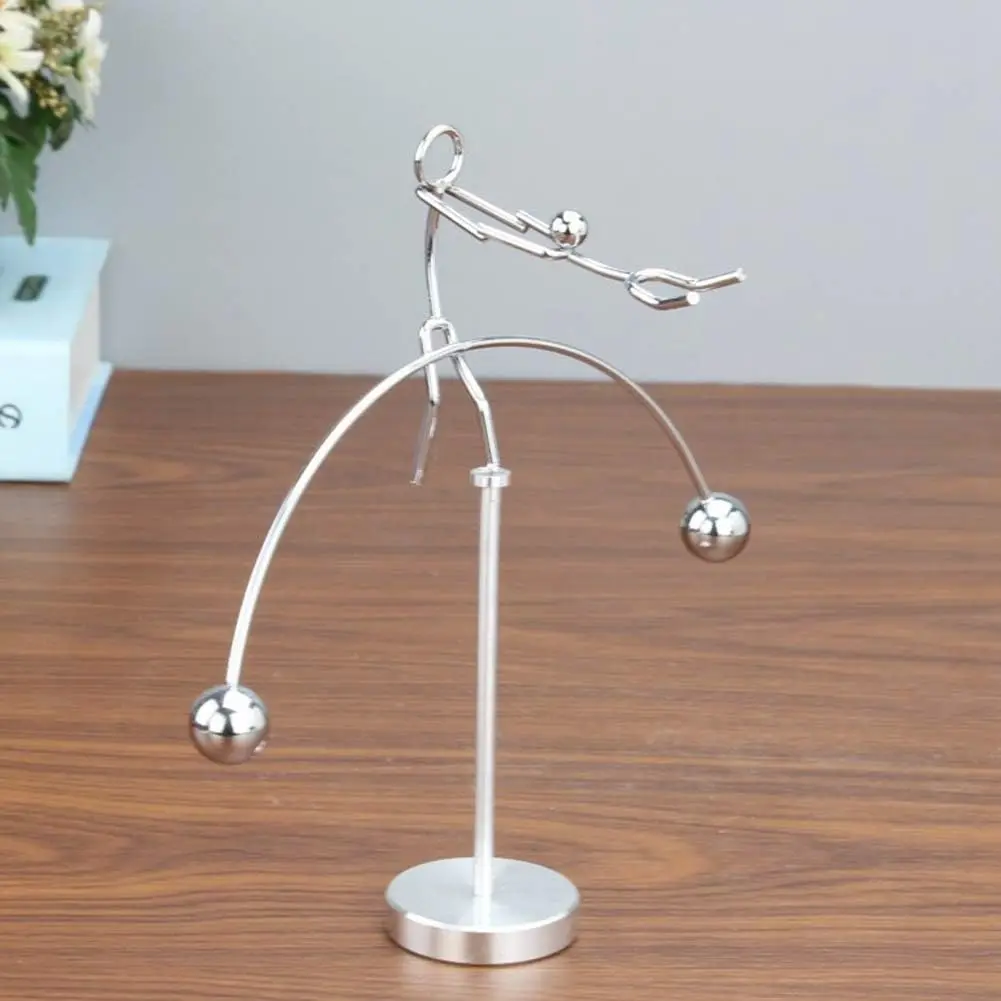 

Metal Balancing Pendulum, 2 People Dancing Balancing Pendulum, Stress Relief Toy for Office Home Desk Decoration