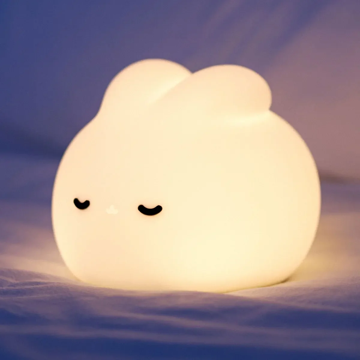 Cute Bunny Night Light for Kids Room, Nursery Decor, USB Silicone Lamp for Toddlers, Girls, Boys