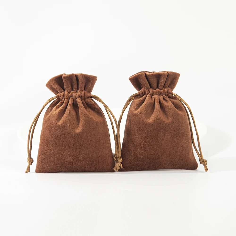 10pcs Bulk Drawstring Wedding Favors Candy Packaging Gift Bags 8x10cm Velvet Jewelry Bag Jewellry Rings Earrings Organizer Pouch