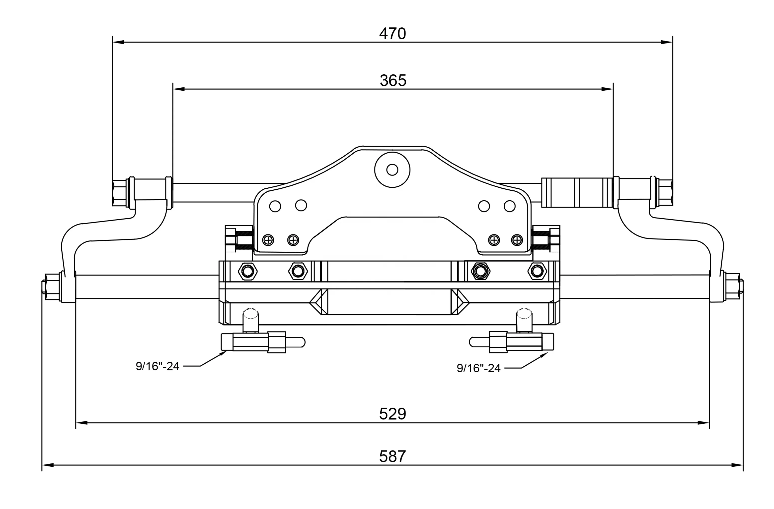 Picture 5: New Robust Outboard Boat Engines Hydraulic Steering System Cylinder with Stable Performance Hydraulic System