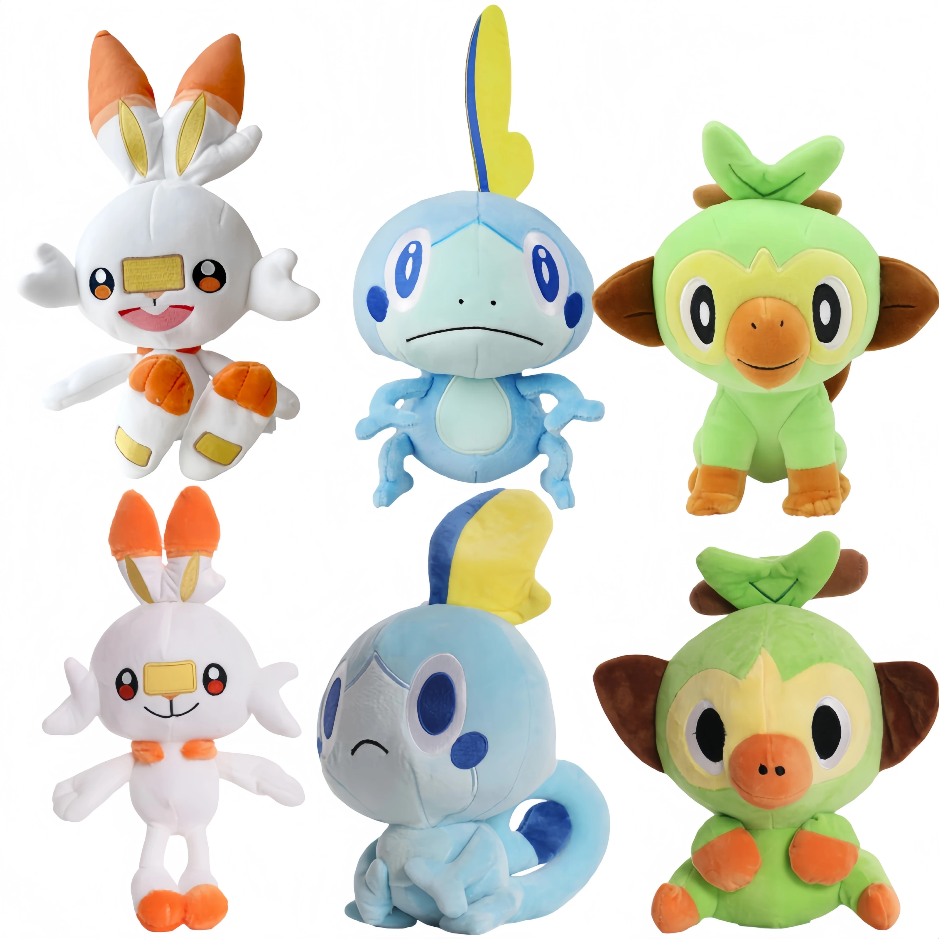 

Pikachu Pokémon Sword&Shield Plush Stuffed Dolls - Adorably Scorbunny Sobble Grookey Designs Ideal Birthday Gift for Kids