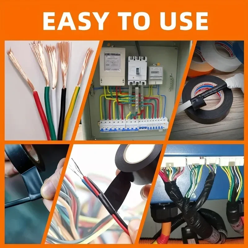 Cinta aislante de pvc, cinta eléctrica ignífuga, resistente a la tensión, de alta viscosidad y impermeable