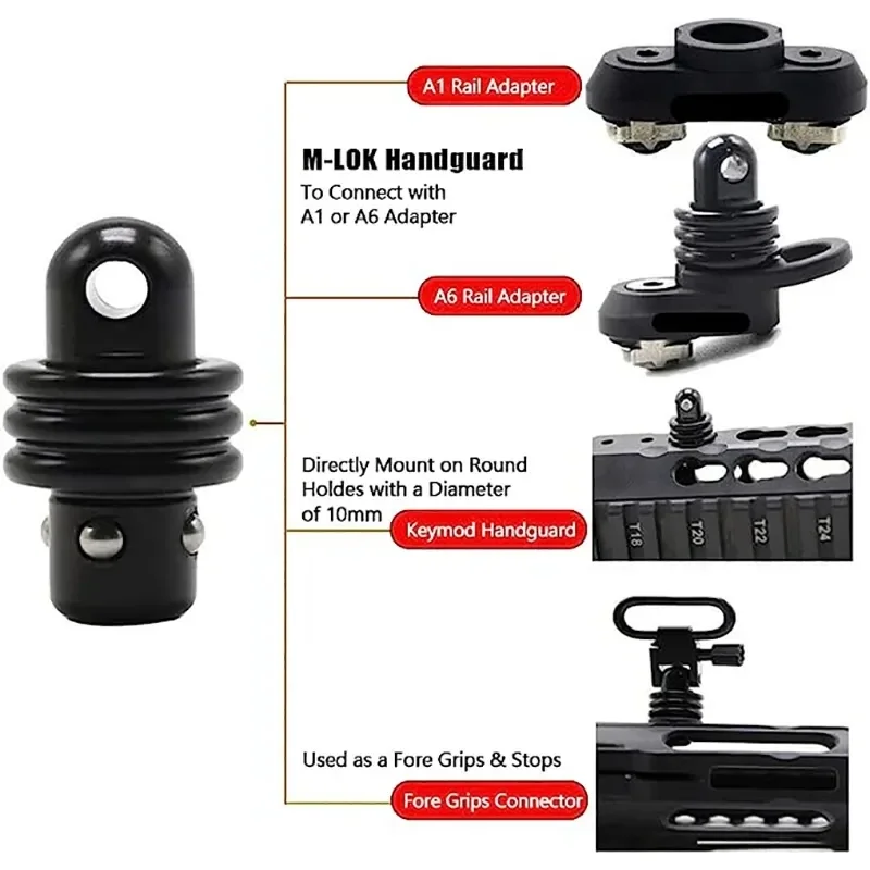 1Pc Qd Adapter Swiv…