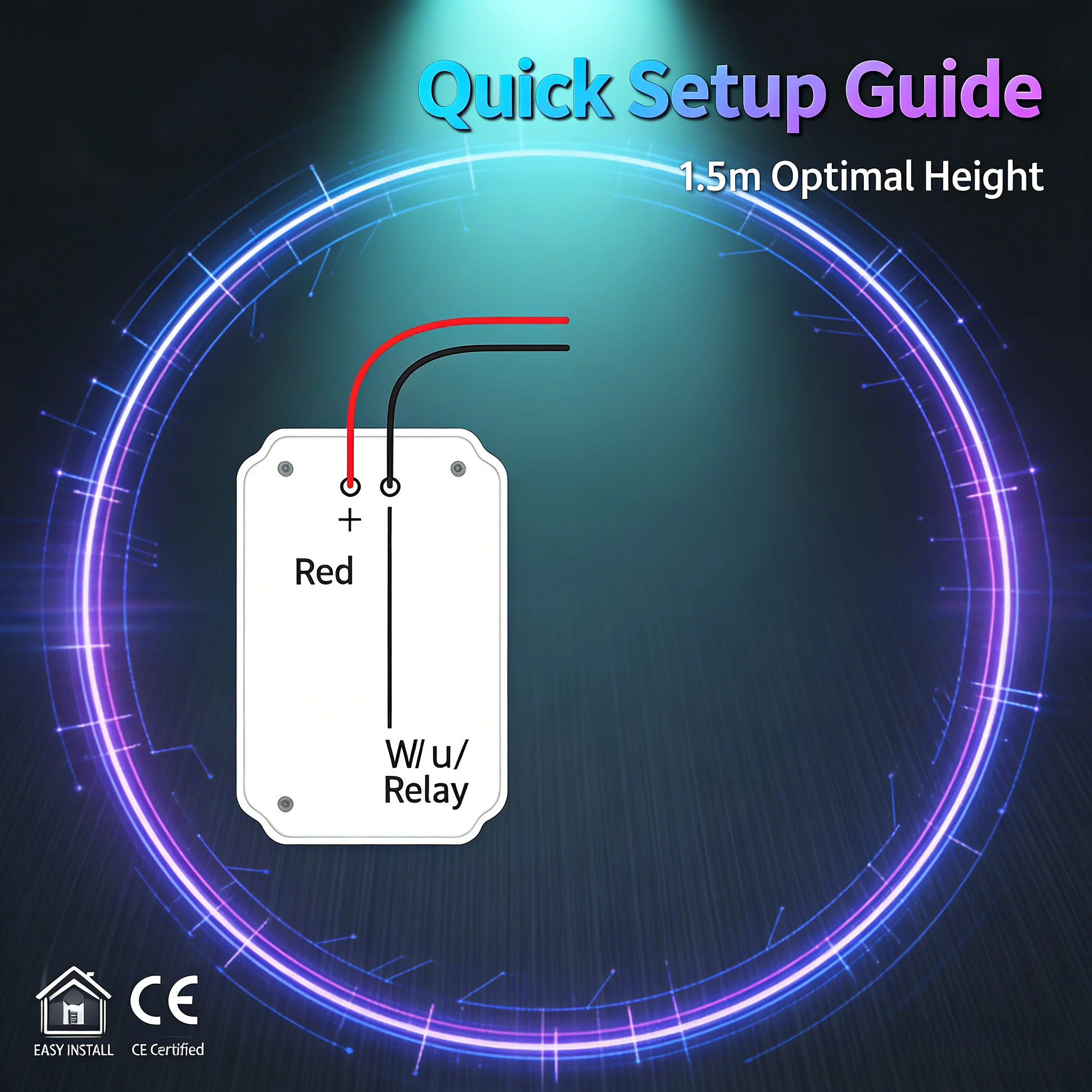Relay Output Gas Leak Detector 12V, CE Certified High-Stability 85dB Alarm with Auto Reset