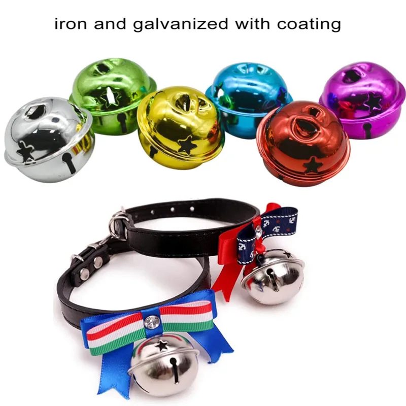 10 Stück farbige Metall runde kleine Glocken 30 mm-40 mm Weihnachtsglocken für Windspiele Schmuck Ornamente Urlaub Zuhause Party Dekoration – Detail 2