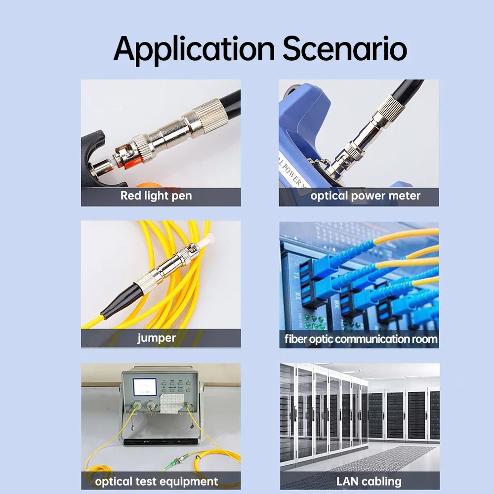 ZoeRax ST Male to FC Female UPC Simplex Optical Fiber Connector Adapter For FTTH Red Light Pen OTDR Tester Optical Power Meter