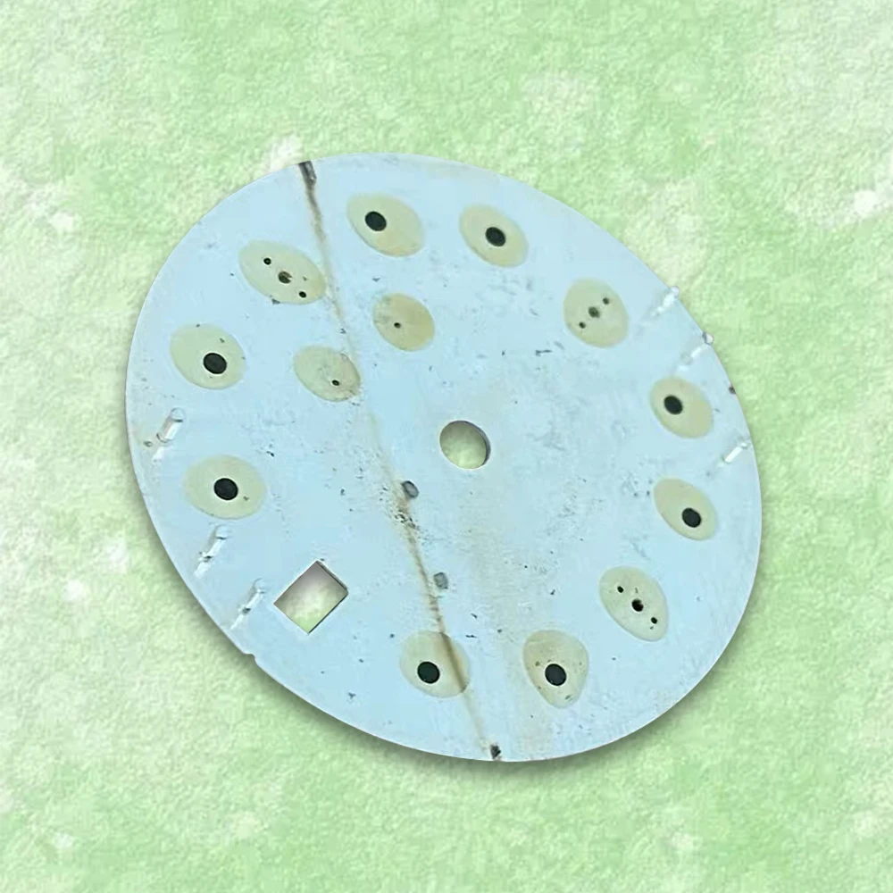 Leaf patterns  007/009 28.5mm S Logo Dial Suitable For NH35/NH36/4R/7S Japanese  Movement Green Luminous Watch