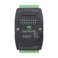 Módulo de Entrada e Saída Digital, 8 Ch Industrial, DC 7-36V, Fonte de Alimentação de Tensão Larga, Protocolo Modbus RTU