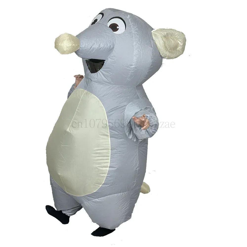 

Adulto inflável mouse traje divertido e engraçado tema cosplay festa vestir-se conjunto halloween natal feriado decoração adereç