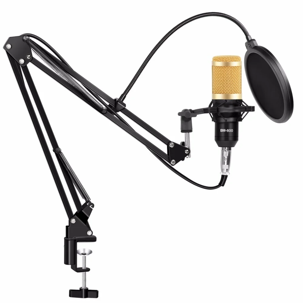 Bm 800 Professional Adjustable Condenser Microphone Kits Karaoke Microphone Bundle Microphone for Computer Studio Recording