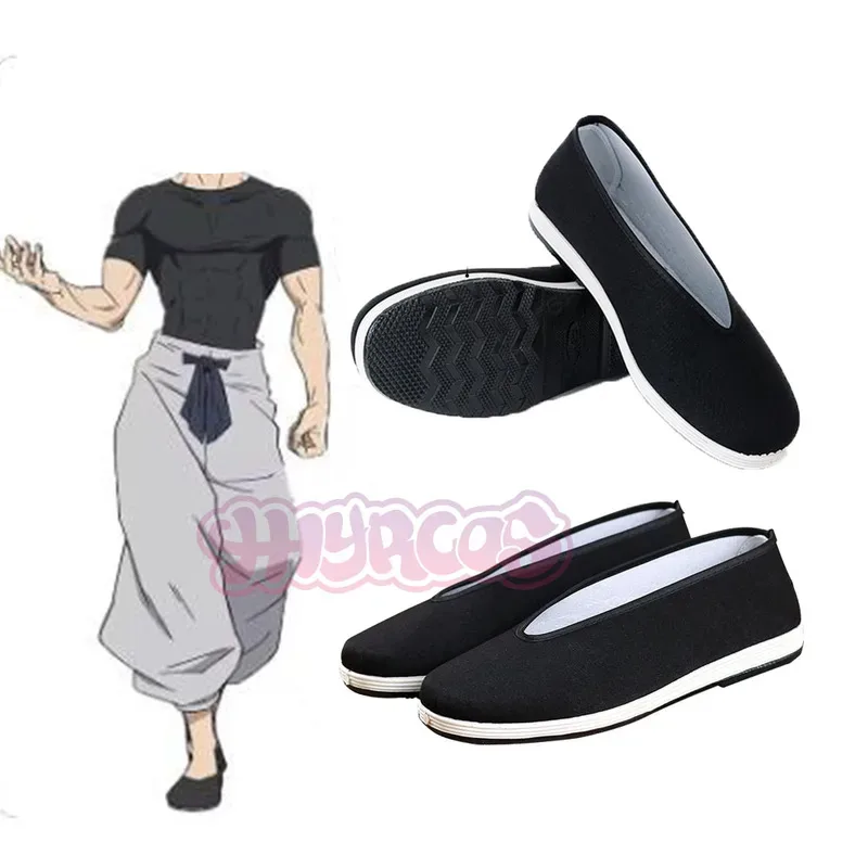 

Game Toji Fushiguro Cosplay Shoes Accessories Prop Women Men Black kung fu Shoes Halloween Shoes Cosplay Costume Accessories