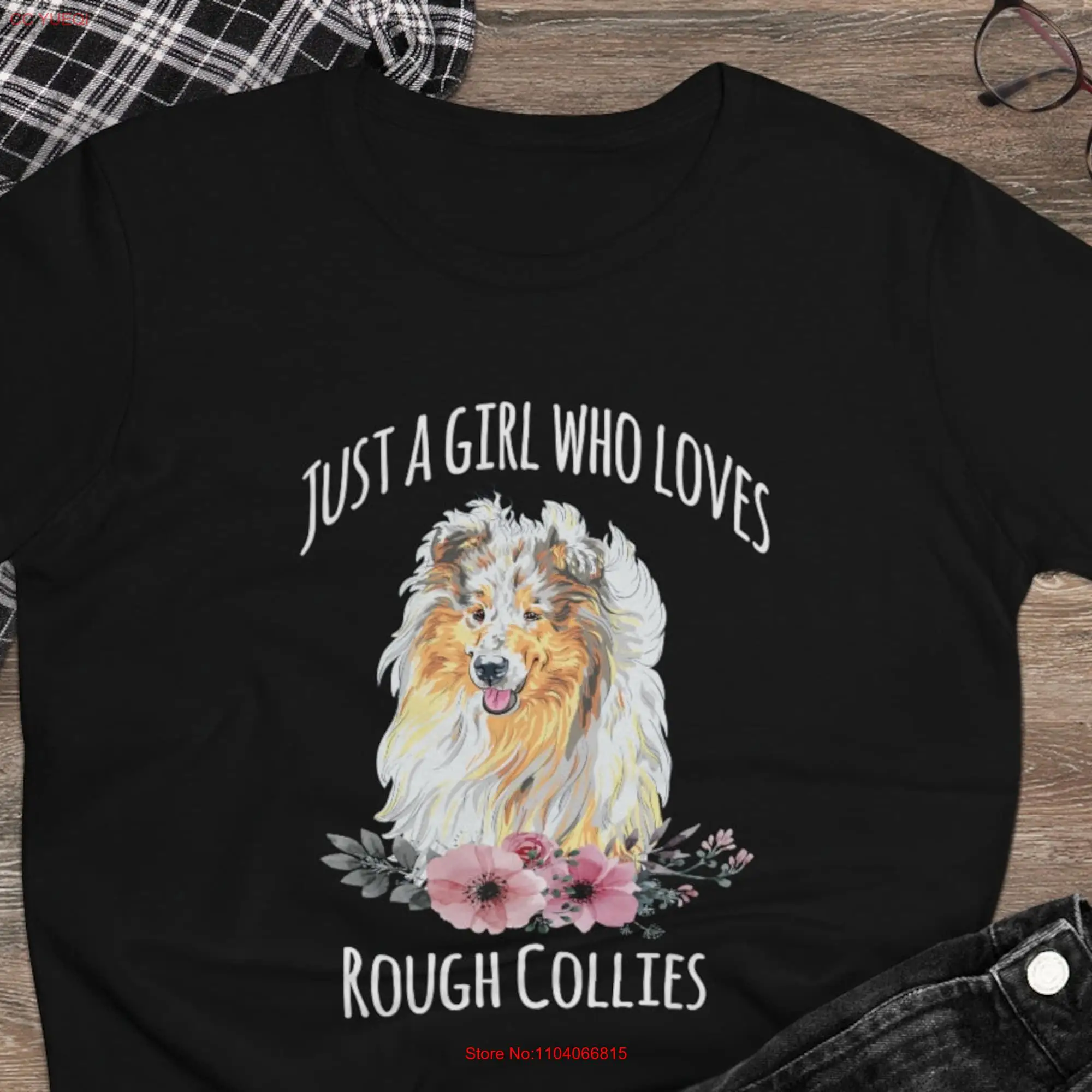 Camiseta para amantes de los perros, camisa de pelo largo para mamá, propietario escocés, Lassie Kid's