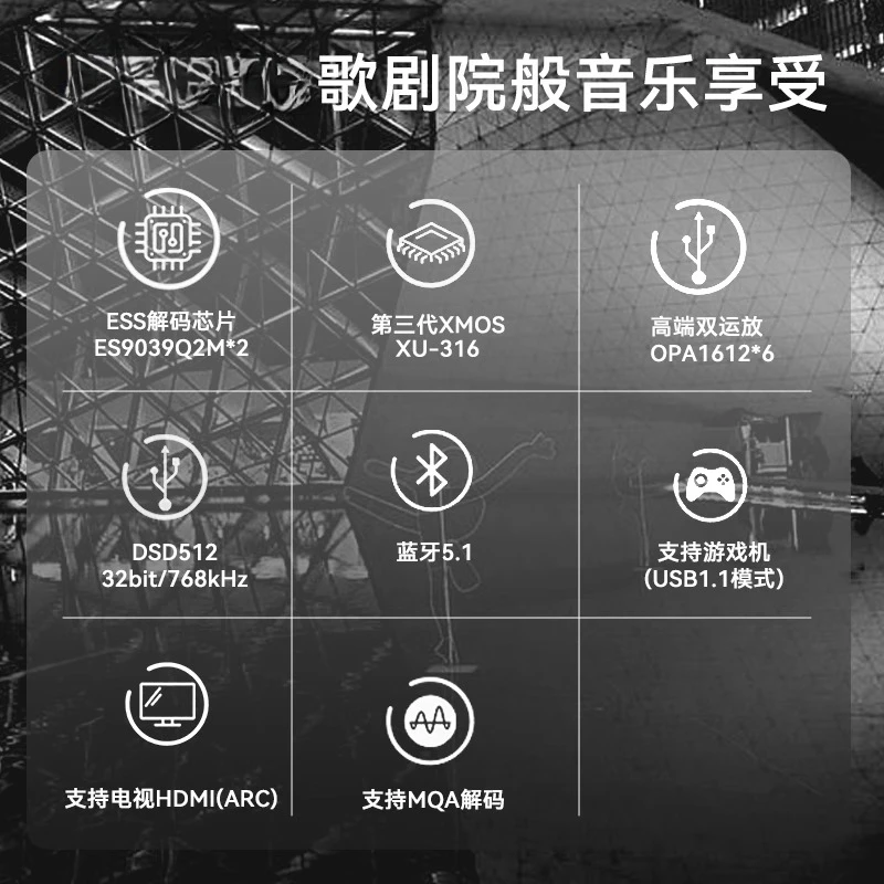 DO100PRO Bluetooth-audiodecoder hifi koorts dac-decodering ES9039Q2M