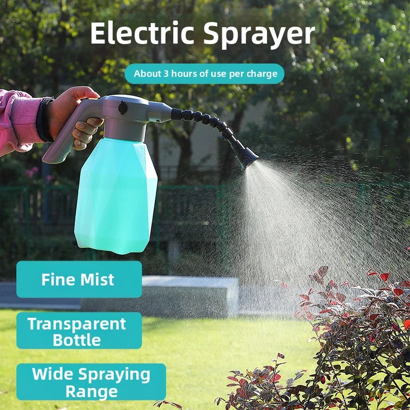 1.5/2L Handheld Automatic Garden Sprayer Electric Plant Mister Spray Bottle Watering Can Spritzer Adjustable Spout Plant Tools