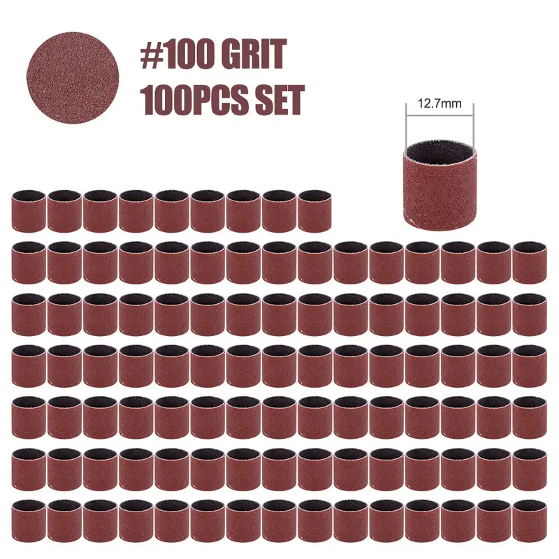 CMCP Sanding Drum Set Grit #80 #100 #120 Dremel With Sanding Mandrels Sanding Bands For Dremel Rotary Tools Abrasive Tools - Image 30