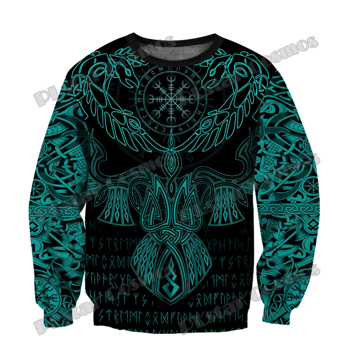 Wolf Yin And Yang Tattoo Warrior 3D Printed Men's Crewneck Sweatshirt Autumn Streetwear Unisex Casual Long sleeve Pullover HW65