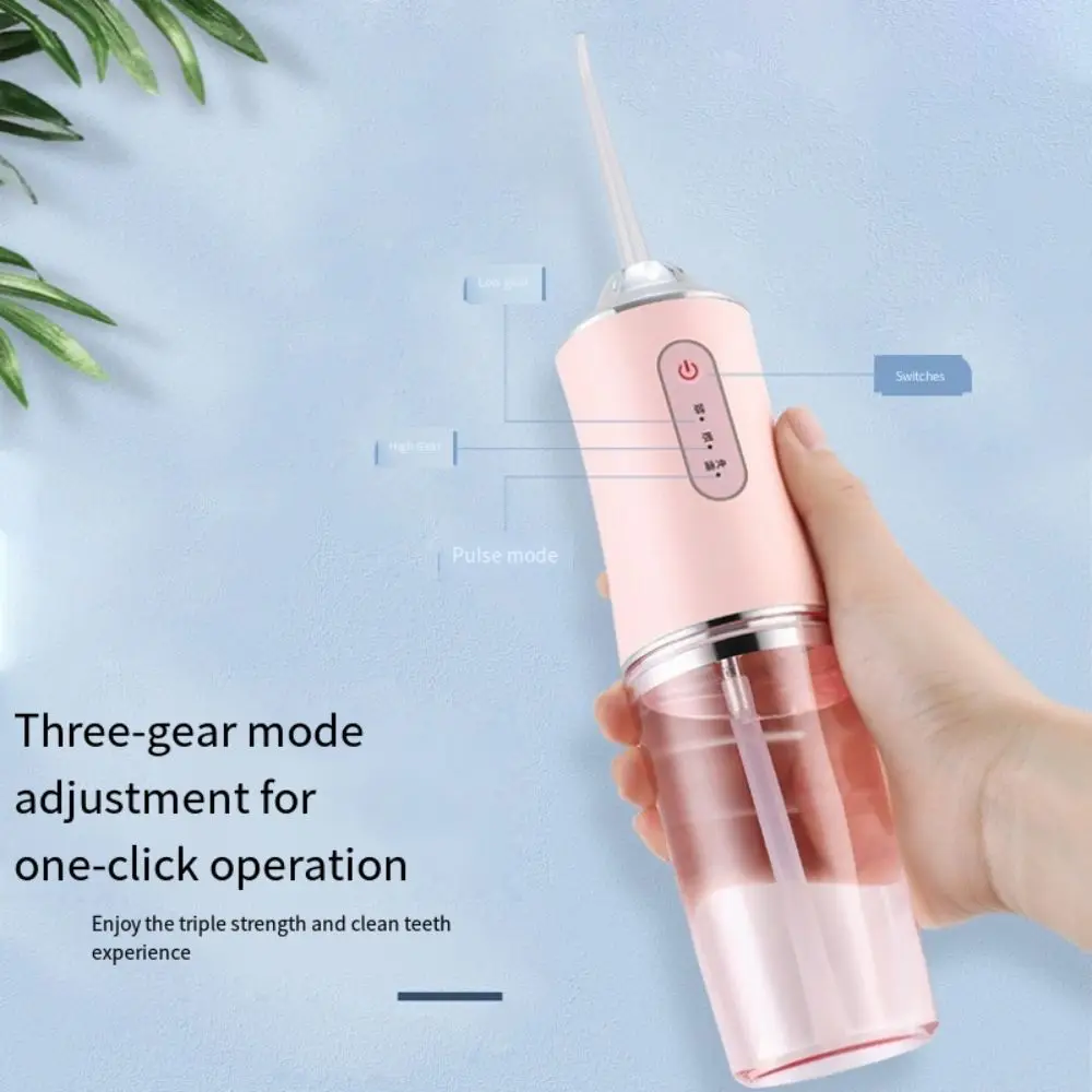 4 Jet Tip Electric Oral Irrigator 3 Modes 220ml Dental Bed Sprinkler USB Rechargeable Waterproof Mouth Washing Machine Women Men