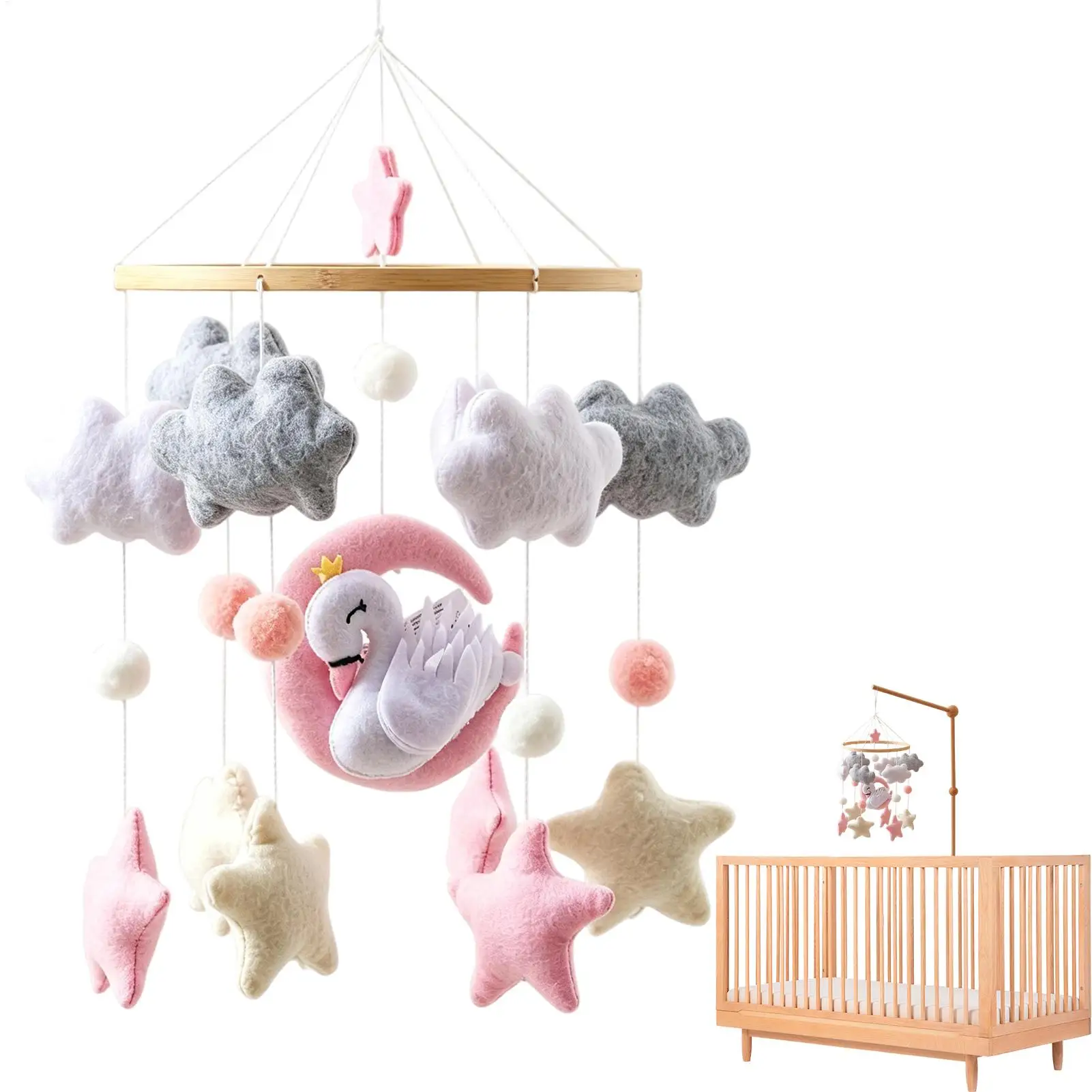 

Crib Mobile Bohemian Rotating Room Decor Kids Crib Toys Mobile For Bassinet For Home Bedroom Living Room Sleeping Birthday