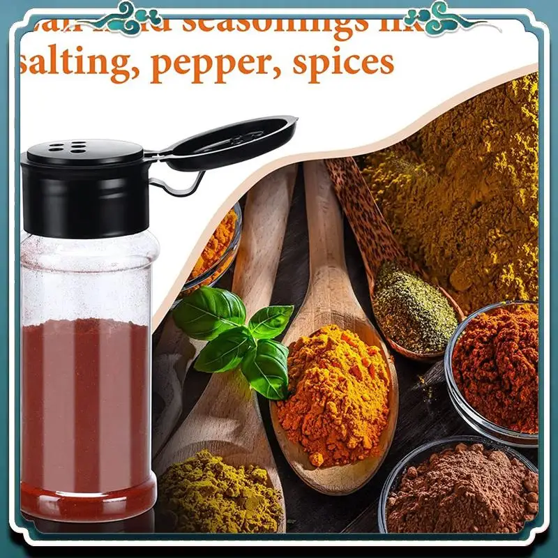 

Premium 50Pcs Plastic Spice Jars With Shaker Lids Spice Containers Plastic Spice Bottles Seasoning Shaker Jars 3.3Oz/100Ml
