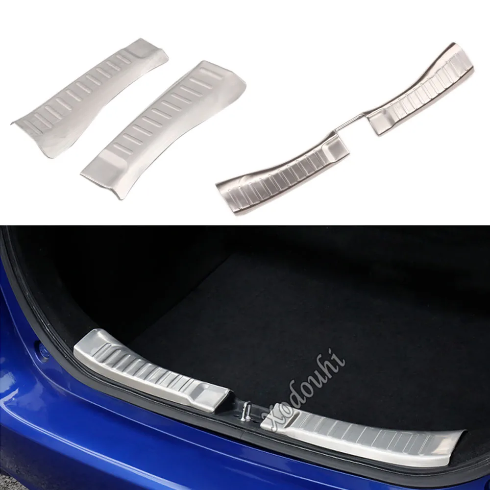 For Honda Fit Jazz 2014 2015 2016 2017 Car Body Cover Protection Bumper Pedal Trim Rear Back Tail Threshold Trunk Molding 1pcs