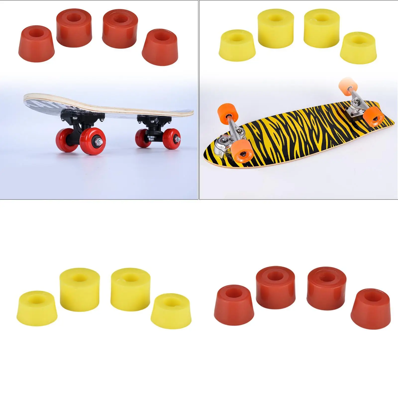 Skateboard Truck Bushings Replacement Shockproof Wear Resistant Portable Wheels Axle Bushings for Outdoor Sports Cruisers