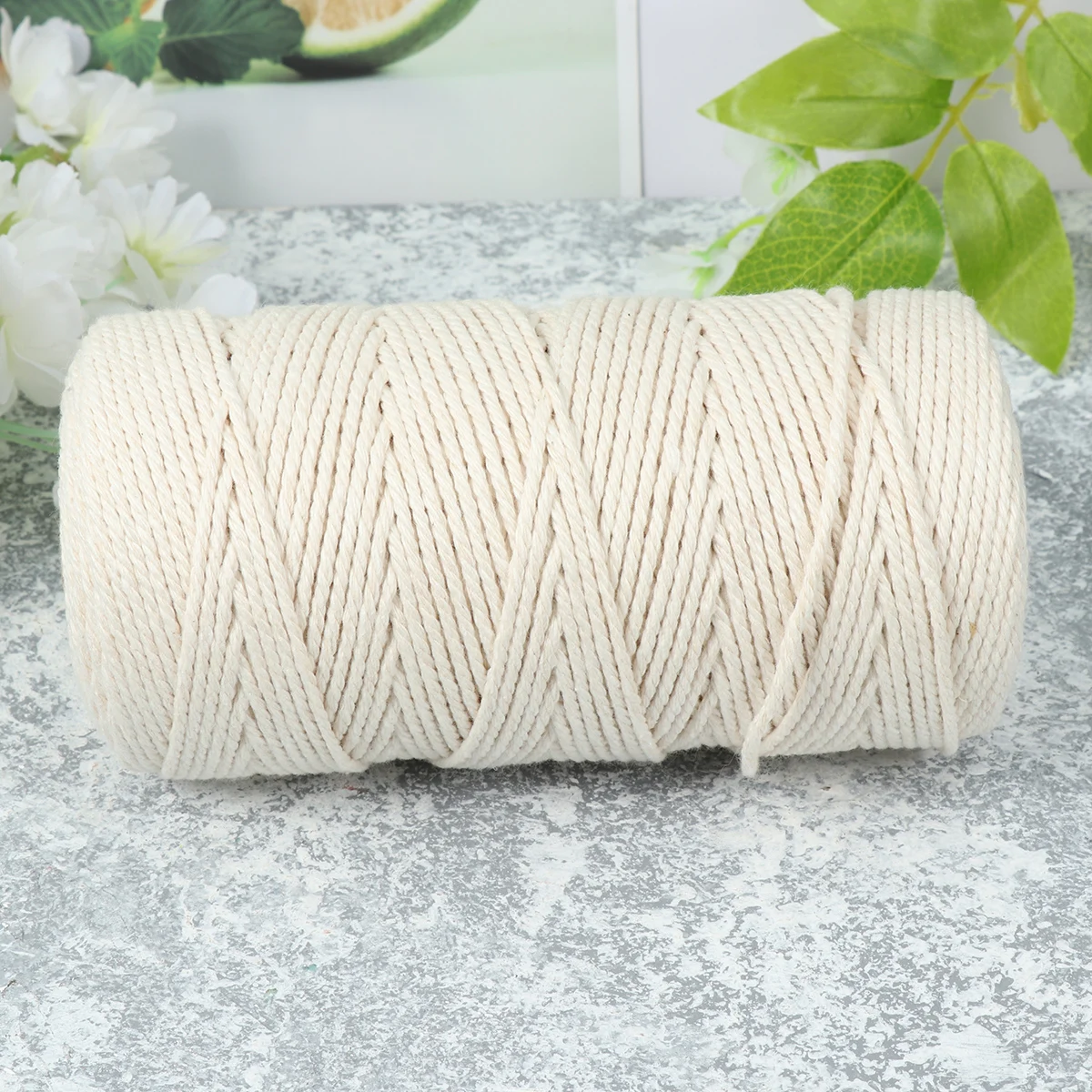 

200m 3mm Raw White Cotton Twine Rope Ideal for Quilting Tapestry Dress Making General Stitching Decorative Packaging