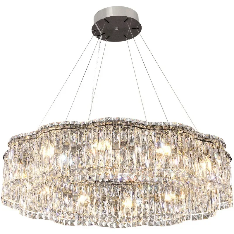 Moderne LED-bloemring plafondkroonluchters Luxe ringvilla hanglamp sfeer High-end woonkamer eetkamer hanglamp