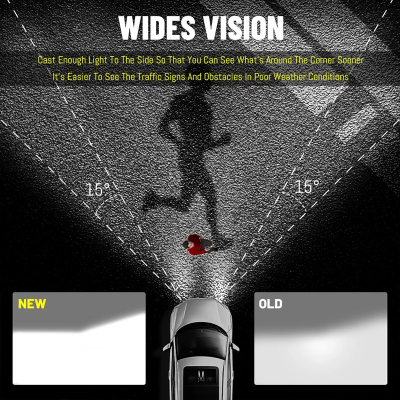 HLXG 72 CSP 3D 360 H7 Led Canbus سيارة العلوي لمبة H9 H8 H11 H4 H1 HB3 9005 HB4 9006 300 واط السيارات أضواء الضباب توربو مصباح صغير