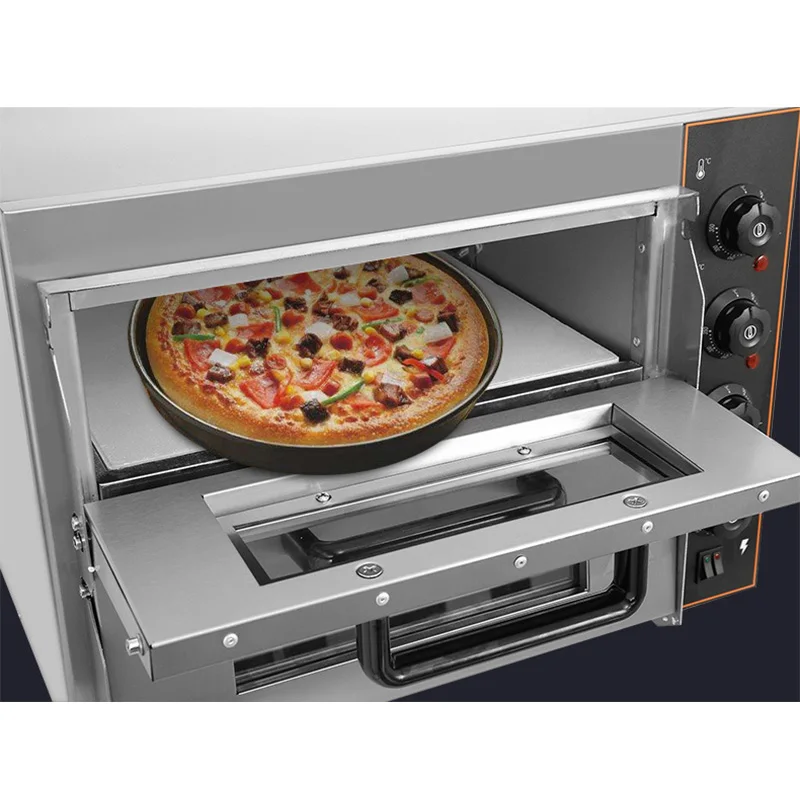 EB-1/2 Electric Pizza Kitchen Food Processor Double Layer Baker Machine Home Appliance Stainless Steel Cuisine Commercial Oven