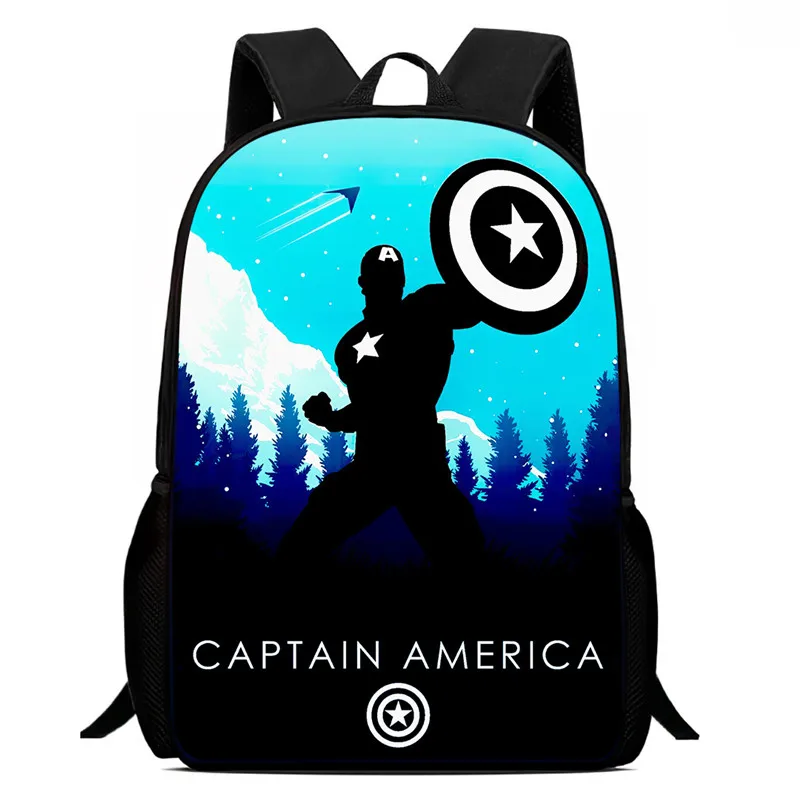 

Mochila School Backpack,Cartoon Captain America Child School Bag for Girl Boy,Durable &Light Weight Kid Backpack for