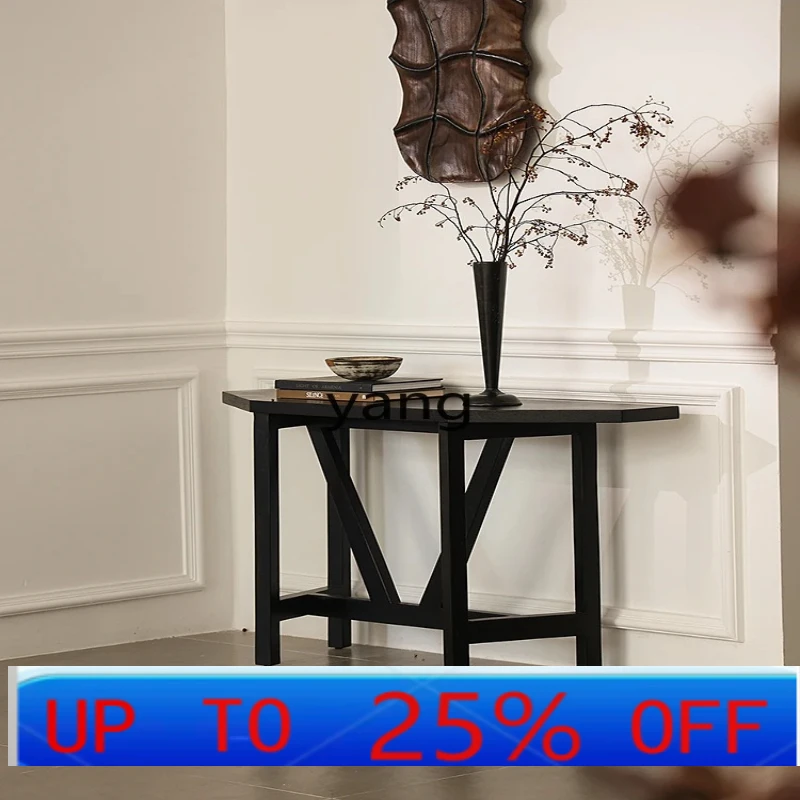

LH entrance entrance table table extremely narrow strip case black wood designer homestay furniture aisle end view table