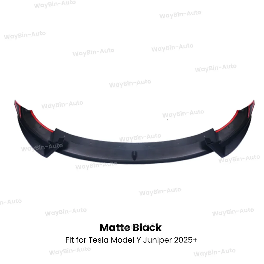 AD Lip Spoiler Voor 2025 + Tesla Model Y Juniper Bumper Lip Front Guard Trim ABS Zwart Carbon CD Body kit auto Accessorie