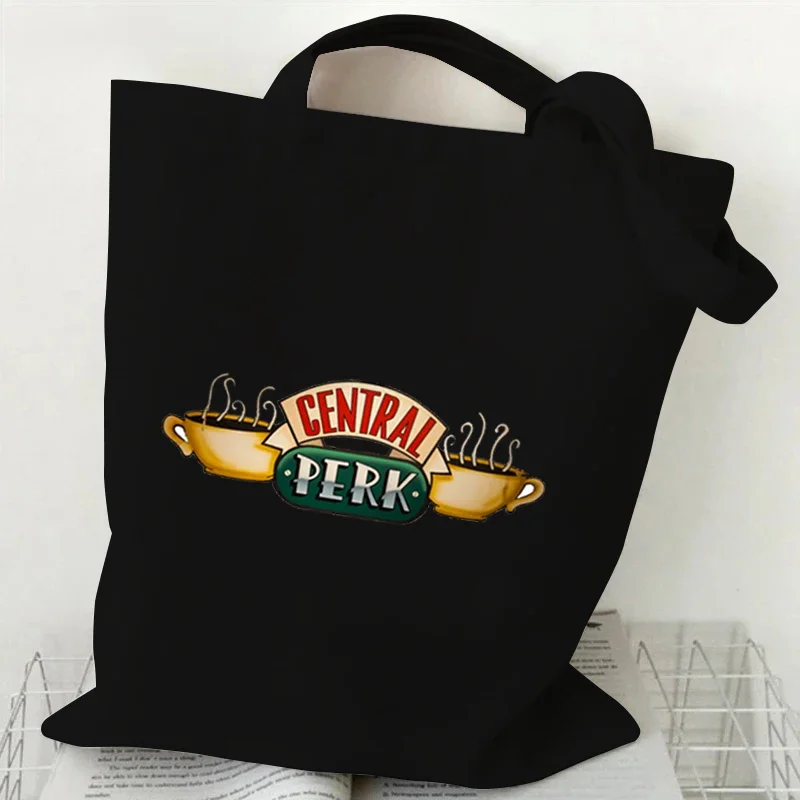 CENTRAL PERK Graphic Handbags for Women Friends Tv Show Canvas Tote Bag Fashion Shoulder Bag for Women Friends Tv Show Print Bag