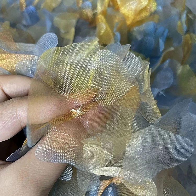 1yard Eugen yarn three-dimensional flower jacquard matirial fabric for dress stage background custom clothing designer fabric