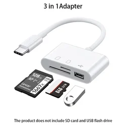 Fro 3 In 1 Typ-C Adapter TF SD Memory Card Reader OTG USB C USB2.0 Card Connector For Samsung Xiaomi Macbook USB Type C Adapter