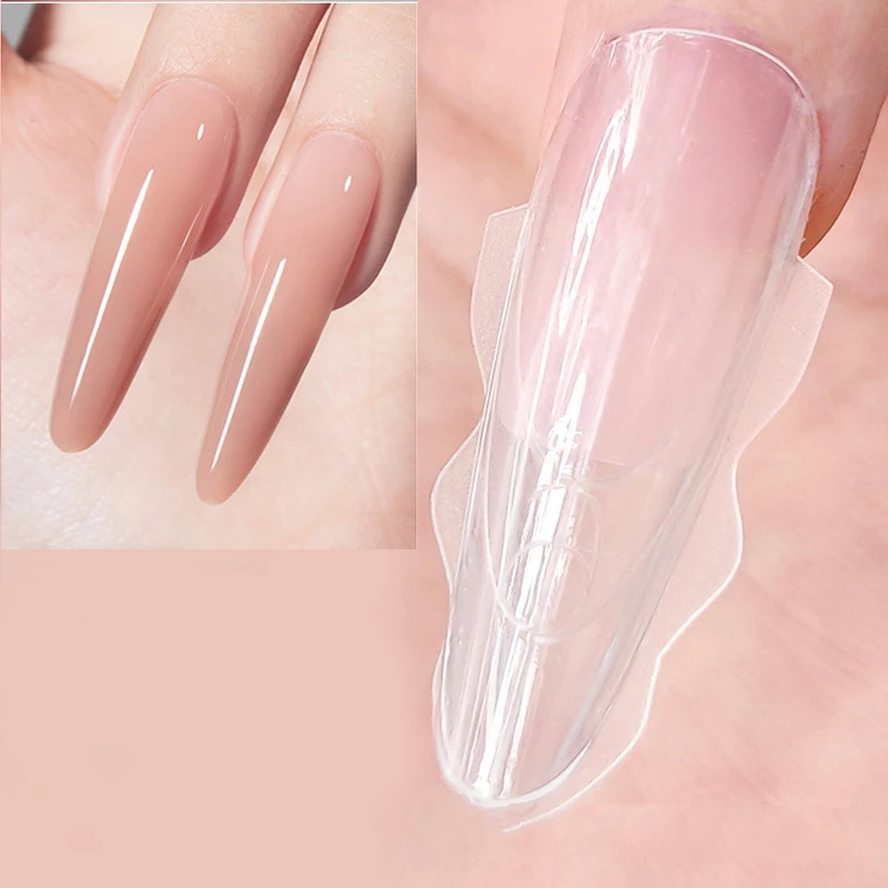 Sandwich Dual Nail Forms 180pcs 15size NEW 2025 Extensions-Dual Forms Coffin Almond Nail Forms Manicure Top Mold Bottom Mold