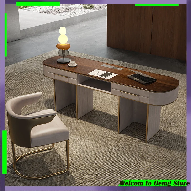 Contemporary Luxury Corner Desk Standing Perfect Home Office European Design Escritorios De Ordenador Make A Statement Bureau
