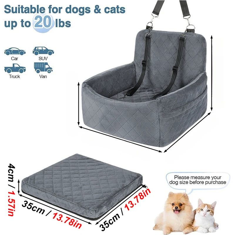 Removable And Washable Money Car kennel Puppy Car Artifact Dog Car Kennel Pet Pad Front And Back Out of The Safety Seat