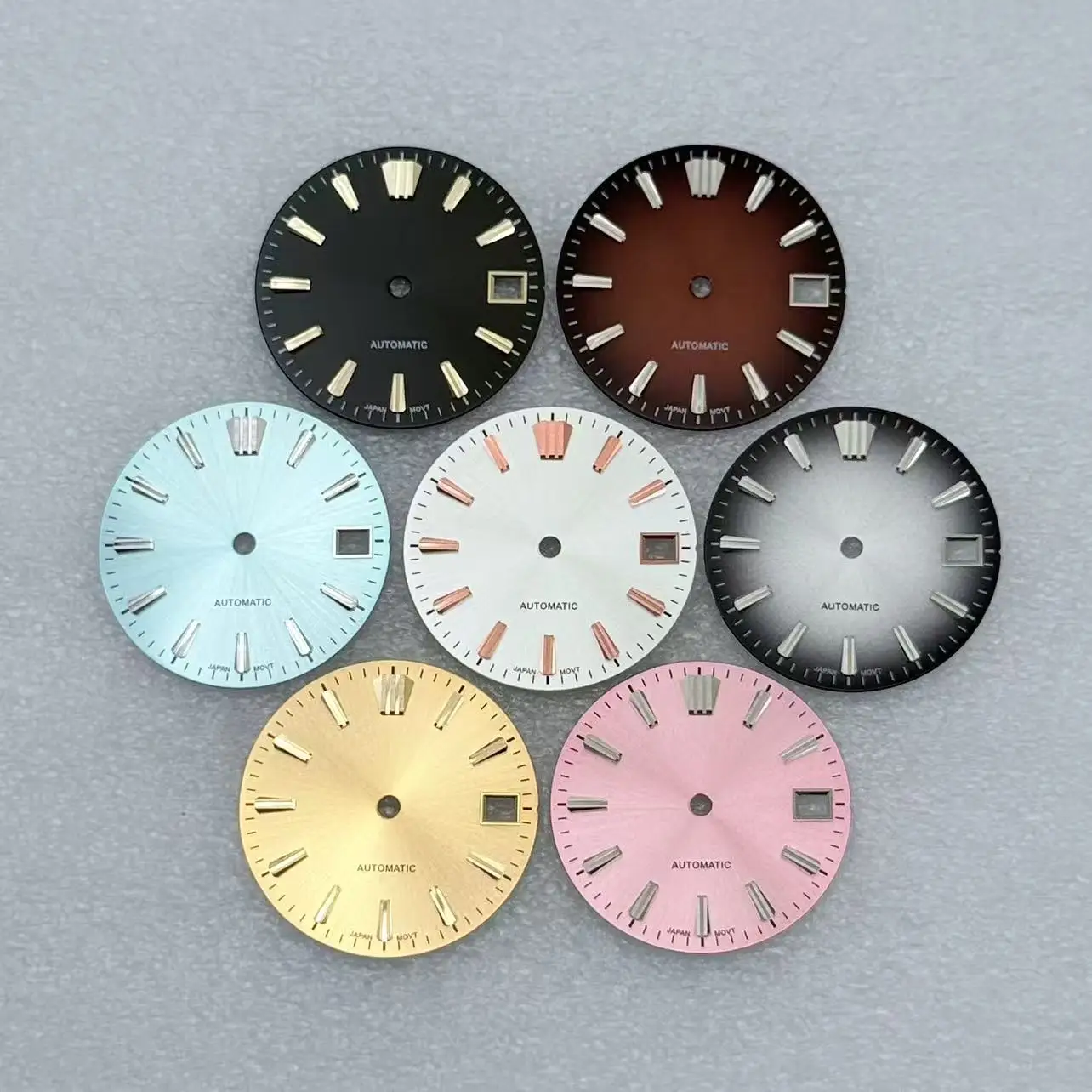 28.5mm No Logo Sunburst Dial Fit NH35/NH36 Automatic Movement No Luminous Custom Logo Watch Modification Accessories