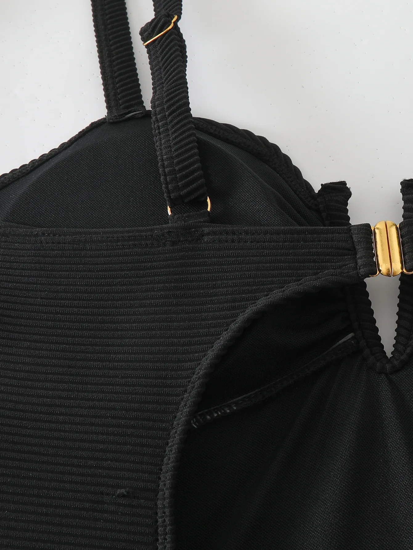 One Piece Swimsuit 2025 Mujer Women Solid Black V Neck Tummy Control Swimwear Beach Wear Backless Bathing Suit Slim Monokini