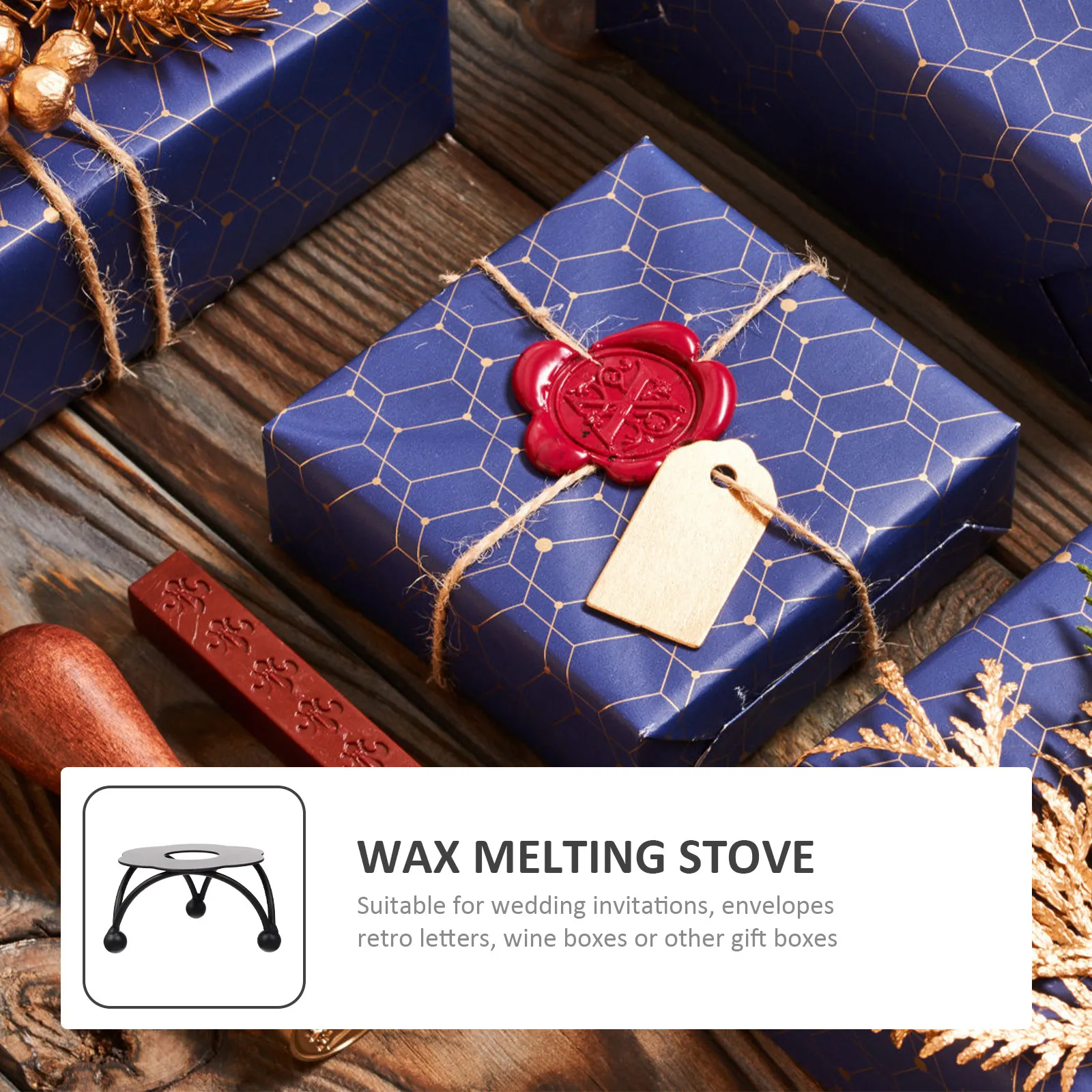 Creative Triangle Wax Melter Sturdy Iron Construction Strong Thermal Conductivity Sealing Wax Furnace for DIY Craft Envelope