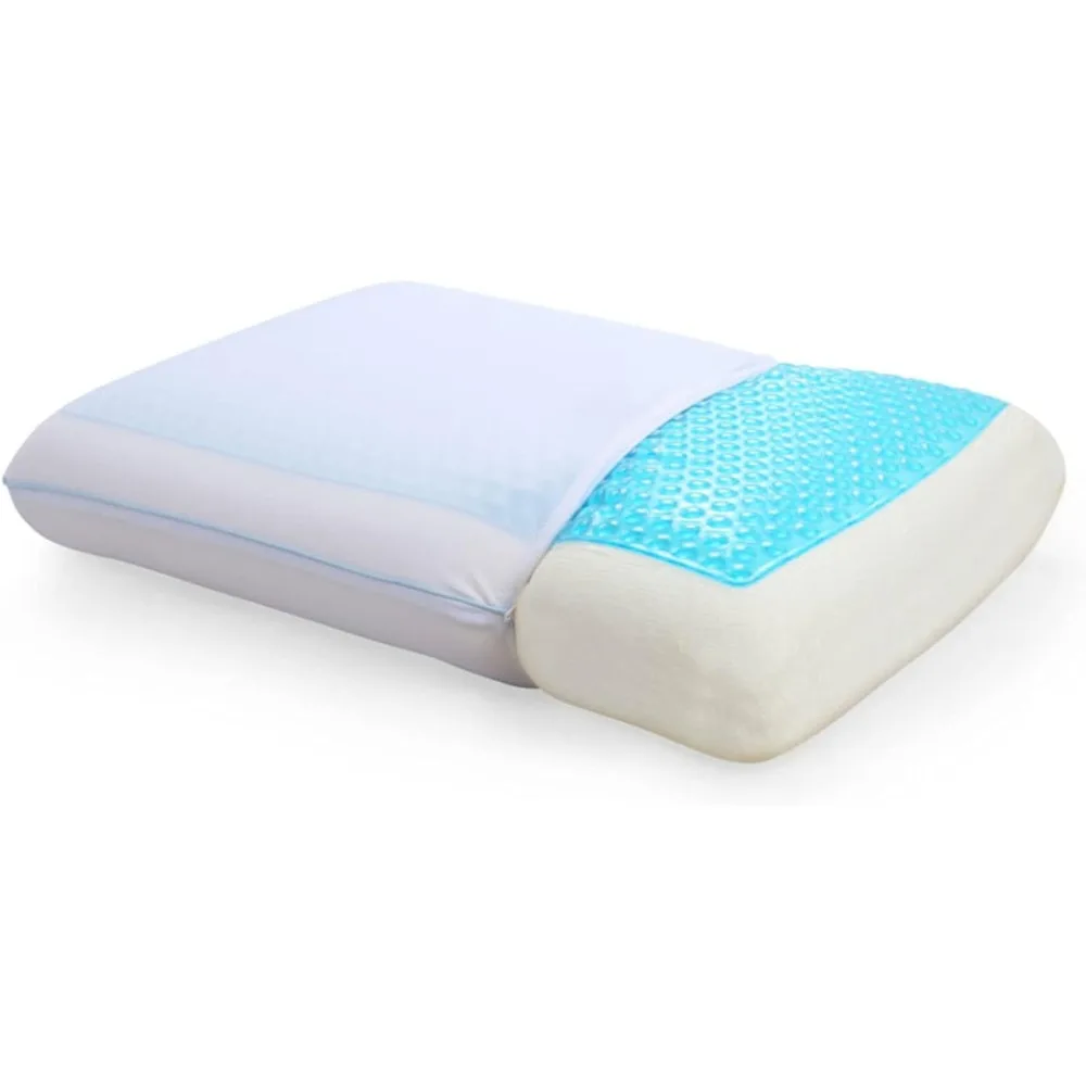 

Classic Brands Reversible Cool Gel and Memory Foam Double-Sided Pillow, Soft and Comfortable Orthopedic Support, Standard