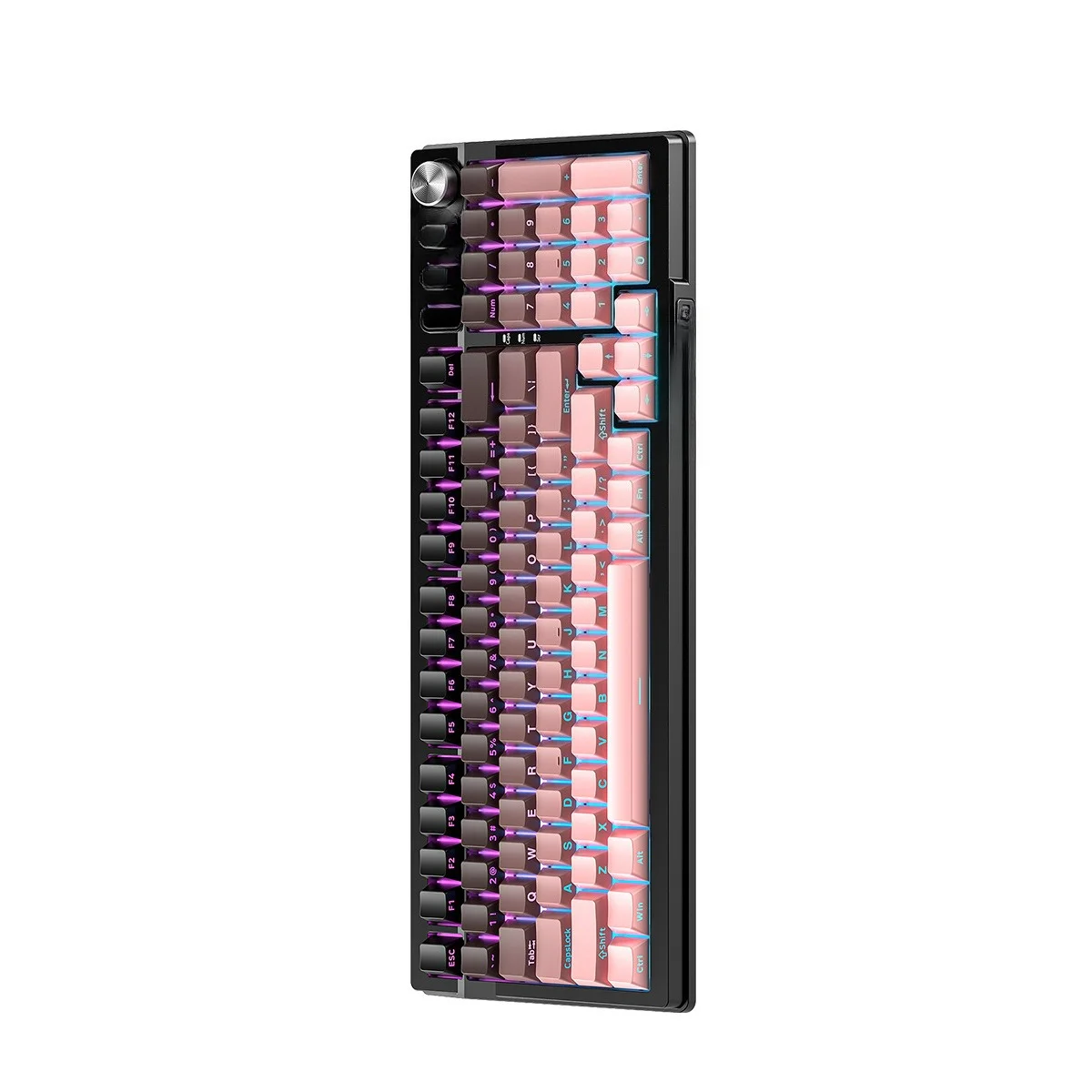 

Three-mode mechanical keyboard, side engraving gradual change two-color, wired keyboard