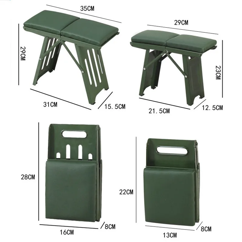 Outdoor Fishing Folding Stool Mini Simple And Easy Steel Stools Lightweight Train Portable Maza Customized Foldable Camp Chair