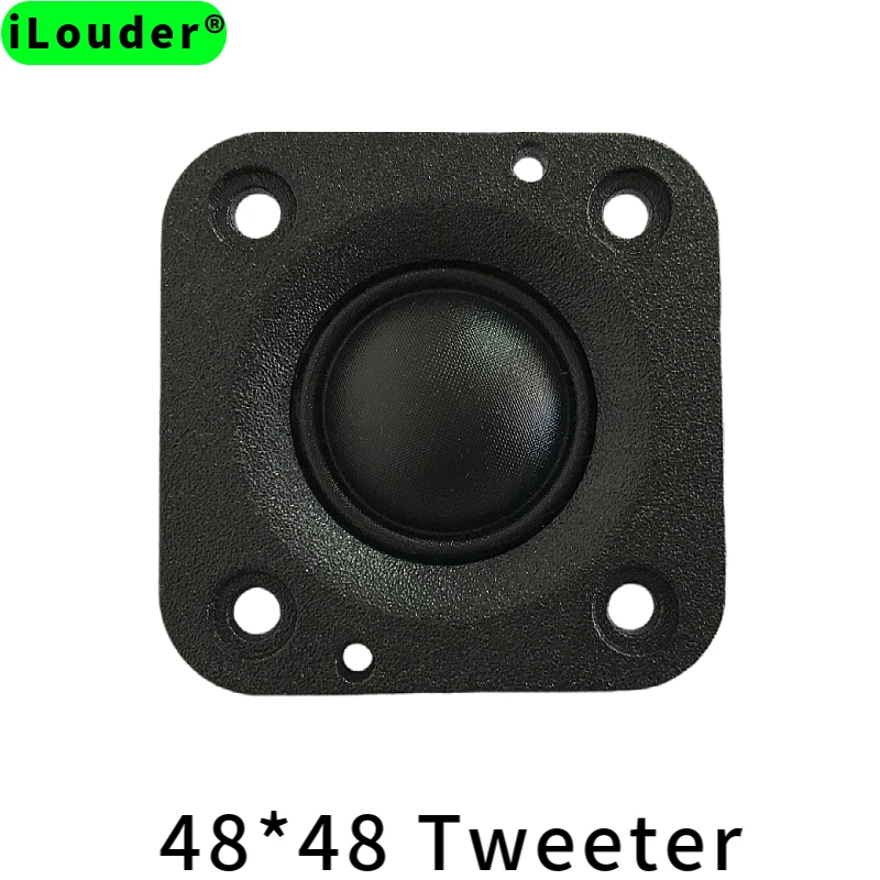 Factory 48mm 4Ω/8Ω optional square Neodymium Magnet Tweeter Silk Dome 2 Inch RMS power 10W 89DB Tweeters Speaker(1pcs speaker)