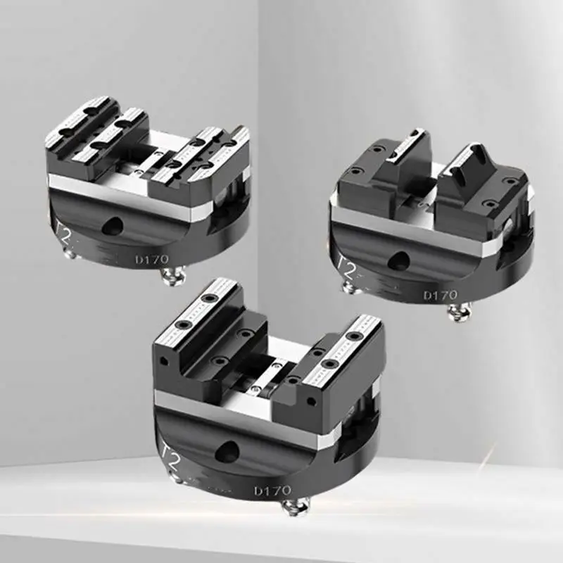 WS-D170 Five Axis 4 Axis Adjustable Vice with Interchangeable Aluminum Jaws Precision CNC Self Centering Vise