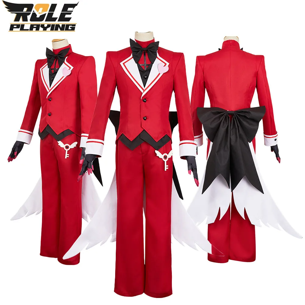 

Аластор Косплей Костюм Красный Дворецкий Набор Аниме Хазбин Мотель Маскировка Одежда для Мужчин Фэнтезийное Платье Хэллоуин Карнавальный Костюм Партии