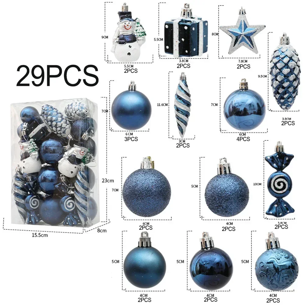 Christmas Tree Ball Pendant Candy Vine Pinecone Jewelry Set Gifts Box Christmas Party Home Decoration Christmas Tree Pendant