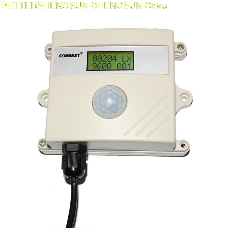 Liquid crystal display RS485 light intensity detector, light intensity sensor probe. Illuminance transmitter SD2160B