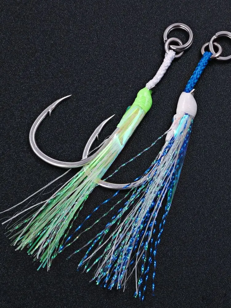 Hameçons simples JIGGING PRO 1/0 2/0 3/0 4/0 pour jigging, hameçon pour jig métallique, accessoires de pêche en eau salée